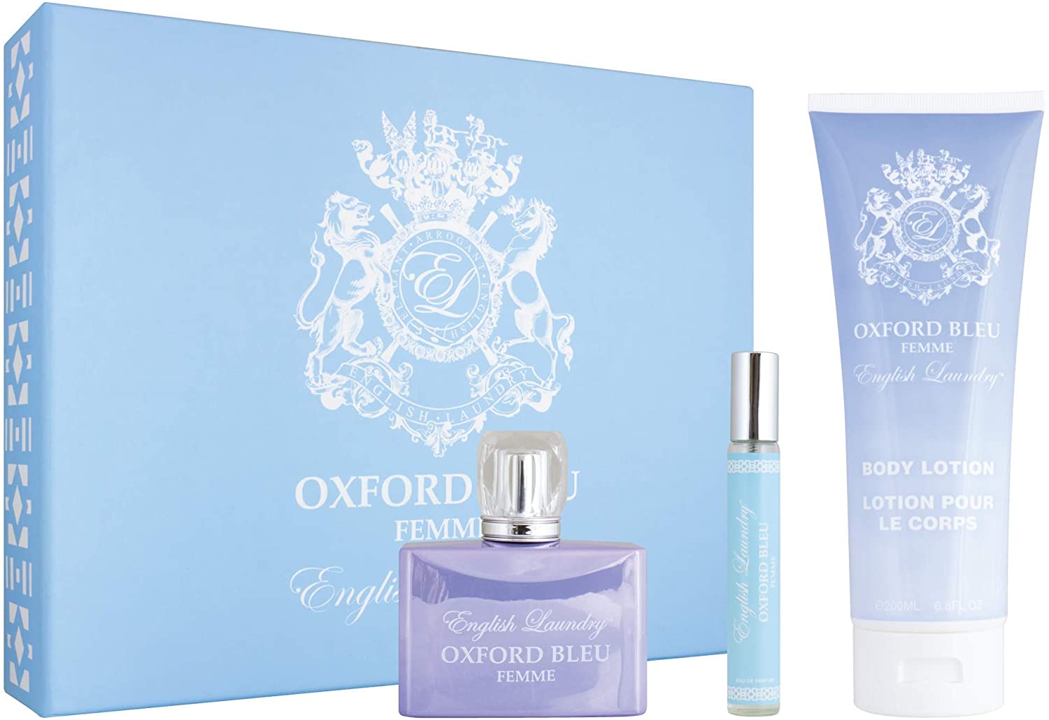 English laundry Oxford blue femme Eau De Parfum 100ml + 10ml + Balsam 200ml  – Beauty Shop